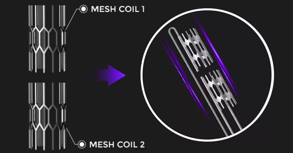 dual mesh coil